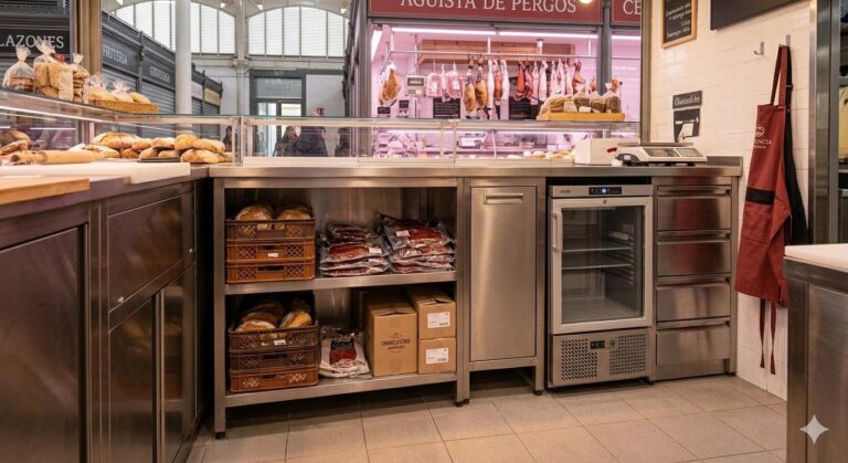 Puesto en mercado consolidado en Valencia en traspaso. 3 paradas unidas. Baja inversión y costes reducidos.
